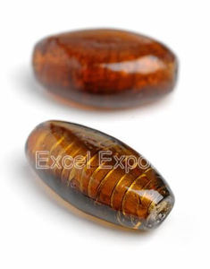 PERLES de meilleure qualité perles de verre sarcelle argentées 10x22mm plat ovale plusieurs couleurs disponibles fabricant fournisseur en gros - Product Image 5