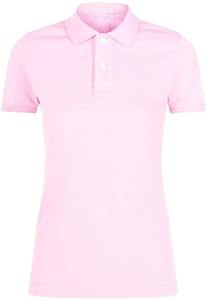 Alta calidad 100% algodón rosa mujer para Polo Casual manga corta para cuello de Polo estilo de punto comprimido orientado a la exportación - Product Image 2