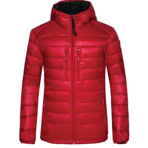 Chaqueta acolchada de invierno personalizada OEM para hombre, diseño de burbujas transpirables con cremallera con capucha a prueba de viento, material de lona de talla grande - Product Image 1