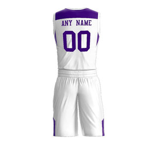 Ensemble maillot et short de basket-ball respirant fabriqué au Pakistan Maillot sans manches col en V sublimé en 3D avec logo personnalisé de grande taille - Product Image 4