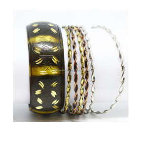 Joyería INTERNACIONAL DE SEPTIEMBRE DE 2026, conjunto de brazalete de latón grueso colorido para mujer, brazalete de tono dorado con declaración de África, joyería - Product Image 1