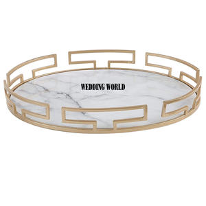 Bandeja de espejo para servir, plato de diseñador hecho a mano de alta calidad, bandeja decorativa para servir espejo de cocina al por mayor con estilo - Product Image 1