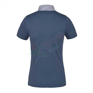 เสื้อขี่ม้าผู้หญิงสไตล์ใหม่ ระบายอากาศ แห้งเร็ว ผลิตจากโพลีเอสเตอร์/คอตตอน/สแปนเด็กซ์  รับสกรีนโลโก้และสีตามสั่ง - Product Image 2