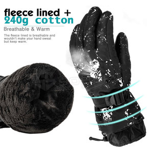 Winter Warm Printed Leather <b>Ski</b> <b>Gloves</b> Outdoor Sports for <b>Ski</b> & Snowboard - Product Image 5