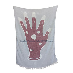 OEM Designs Jacquard Throw Blanket 130x170 cm - 51x67 ''Heavy and Luxury 100% Cotton - OEM Jacquard Collection ThrowBlanket - Product Image 3