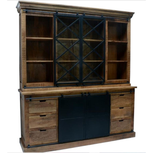 Meubles en gros, armoires modernes en bois massif, quatre tiroirs de rangement, armoires de salon, portes coulissantes, style ferme, utilisation hospitalière - Product Image 6