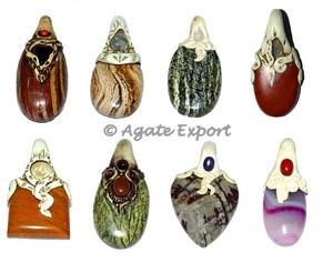 Mélange Pierre Fantaisie Pendentifs Tibétains - Product Image 2