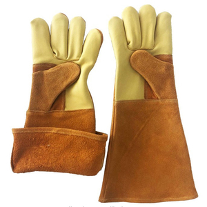 Gants de sécurité en cuir pour la soudure, niveau de protection contre les coupures 5, enduits de latex, résistants à la chaleur, antidérapants, compatibles écran tactile, pour la construction - Product Image 2