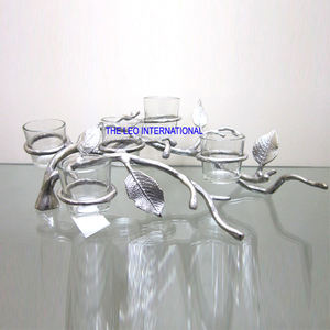 Bougeoir en verre rond simple et classique moderne pour la décoration de table de mariage et les événements, pot à bougie unique en béton - Product Image 6