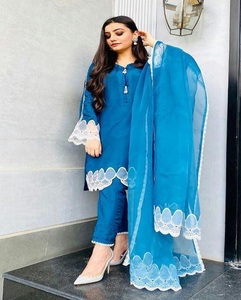 2021-2022ที่กำหนดเองเดิมปากีสถานพรรคออกแบบใหม่สวมใส่ร้อนขายสีสวย Shalwar Kameez Kurta ยาว - Product Image 2