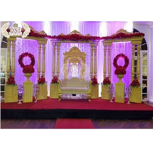 Telugu-escenario de boda estilo indio, decoración de escenario de estilo tradicional indio, configuración de escenario de boda - Product Image 1