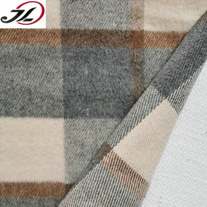 Bán Hot Tái Chế Len Chải Poly Kẻ Sọc Vải Len Cho Áo Khoác - Product Image 4