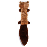 Jouets en peluche avec couineur, accessoires pour animaux, vente en gros, renard, écureuil, raton laveur, chien