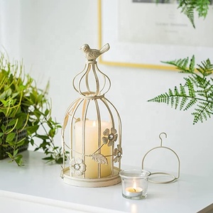 Candle Holder Rustic Decorative Birdcage Pillar Candleholder Set for Candle <b>Ornaments</b> Display Vintage Chic <b>Wedding</b> Customizable - Product Image 3