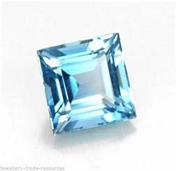 Piedra preciosa suelta facetada de Topacio azul cielo Natural de corte cuadrado de 13mm de alta calidad, precio de fábrica al por mayor por quilate certificado por IGI - Product Image 2