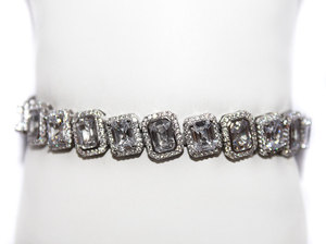 High Quality Cubic Zircon Gemstone 925 Solid Sterling <b>Silver</b> <b>Bracelets</b> <b>for</b> Wholesale - Product Image 3