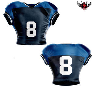 Uniforme de football américain personnalisé de haute qualité à manches courtes vêtements de sport avec motif de numéro unique nouveaux ensembles de quantité minimale de commande bas en gros - Product Image 4