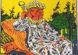 Affiche en coton l'impératrice petite tapisserie tenture murale carte de tarot magnifique nappe décor à la maison par les expéditeurs indiens - Product Image 2