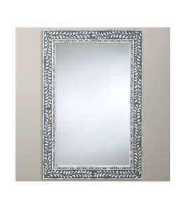 Miroir mural de chambre à coucher en bois, incrustation d'os, de qualité supérieure, moderne, meilleures ventes, support de cadre, réflecteur de verre - Product Image 3