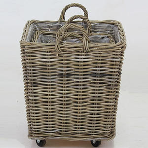 Panier en rotin gris Kooboo 48844 Set/2 - Product Image 1