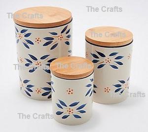 <b>Set</b> Of 6 Wooden Container Storage Box For Salt Pepper <b>Coffee</b> <b>Tea</b> And <b>Sugar</b> Storage Box At Reasonable Prices - Product Image 2