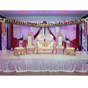 Élégant ensemble de meubles de scène de mariage asiatique, chaise et Grand Sofa pour marié mariée, idéal pour le mariage - Product Image 1