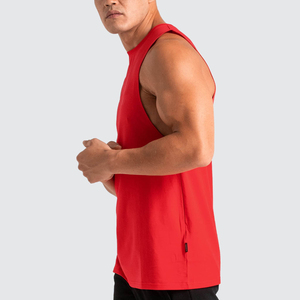 OEM Custom Made New Style <b>Red</b> Color Stretch Breathable Quick Dry tank <b>Top</b> <b>Men</b>/boy Summer Collection Pure Cotton/Polyester Brand - Product Image 3