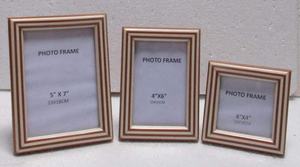 Nouveau Design Main Usine Directe vente Offre Spéciale Brun Résine Incrustation de Laiton D'or frontière Intérieure Cadre Photo À Prix Pas Cher - Product Image 5