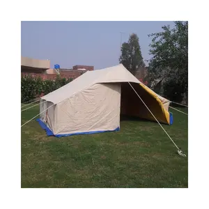 تخصيص حجم 3m x 4m 4m x 4m عالية الجودة قماش كارثة الإغاثة للاجئين خيمة ريدج نمط التخييم للماء خيمة عائلية