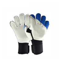 Gants de sport en latex bleus et blancs avec logo personnalisé, nouveau design, gants de gardien de but en vente