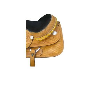 Selle occidentale de cheval en cuir indien de meilleure qualité avec selle décorative. - Product Image 1
