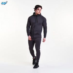 Ensemble de jogging unisexe d'hiver style hip-hop, personnalisable avec logo imprimé, à capuche, pour la gym et le fitness, 100 % coton, grandes tailles, lot de 5 - Product Image 3