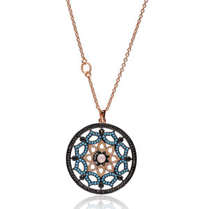 Colgante de piedra turquesa tradicional, hecho a mano, turco, joyería de plata de ley 925, venta al por mayor - Product Image 1