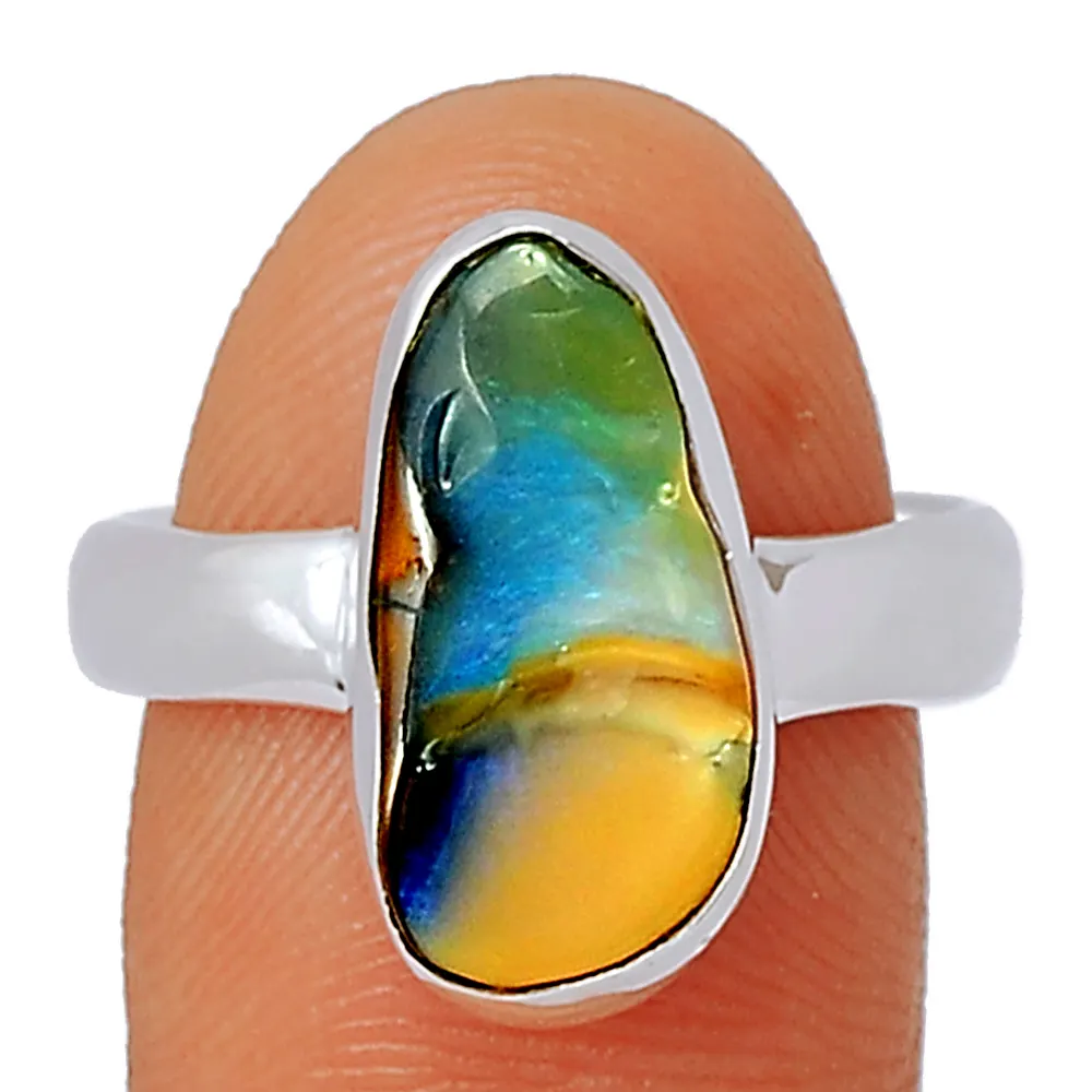 Original Boulder Opal Rings in Sterling Silver At Best Factory Price In Bulk Stock By Indian Wholesaler