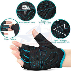 Guantes de Ciclismo de Medio Dedo Multicolores Personalizados 2022, Lycra, Algodón Amara, Alta Calidad para Hombres y Mujeres, Deportes, Aire Libre, Casual - Product Image 2