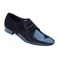 Sepatu Dansa Salsa Latin Pria Kualitas Terbaik, Nyaman, Bahan Kulit Paten, Sol Suede, Ukuran & Warna Dapat Disesuaikan