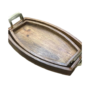 Bandeja de desayuno de madera con forma hexagonal para el hogar, restaurante, accesorios de cocina, bandeja para servir a precios asequibles - Product Image 4