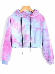 2025 nueva alta calidad precio al por mayor pulóver lindo diseñador Tie Dye Hoodie para mujer - Product Image 4