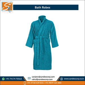 OEM Supply 100% Cotton Adult Bathrobes Quick Dry Customized Printing Luxury Style for Hotels Wholesale in India - Product Image 6