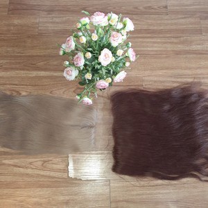 Cheveux vierges Remy vietnamiens en gros pour perruques à closure, tissage à la machine, double trame, couleur et longueur personnalisées, 100g - Product Image 4