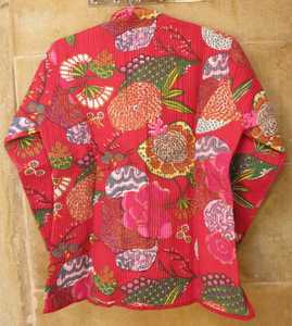 Manteau et veste matelassée en coton pour femmes, vestes réversible faite à la main, de grande taille - Product Image 3