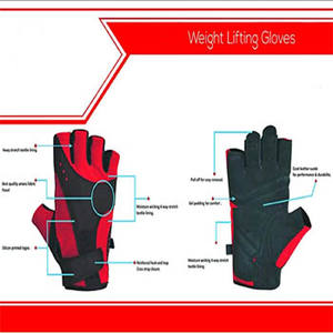Haute qualité Logo personnalisé demi-doigt gants de gymnastique anti-dérapant haltérophilie Fitness entraînement Sport cuir Polyester extérieur - Product Image 3