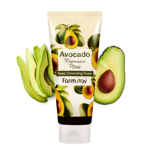 Crème nettoyante pour le visage FARMSTAY AVOCADO, anti-rides, hydratante, blanchissante, 180 ml, tous types de peau, cosmétique coréenne, soin du visage - Product Image 1