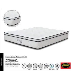 Mattress Queen Size 5 ft Wawasan Latex Coconut Fibre Anti Dust Mite Spinal Care 10 Years Warranty Cheap Home Bedroom Malaysia