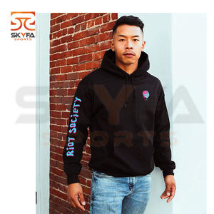 2021 Wholesale Oversized Custom logo graphics High Quality Street Fashion workout Heavy Pullover Men's hoodies - Product Image 3
