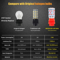 HOLY Canbus Sans Hyper Flash LED Rouge P21w BAU15S 3156 3157 T25 DRL Clignotant 7440 7443 Feu de Recul LED Voiture IP65 12V/24V