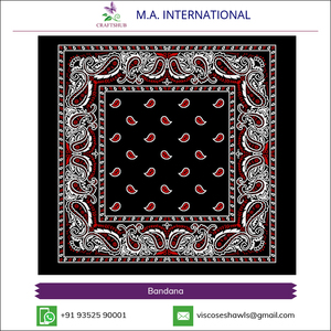 Bandana en popeline de coton à motifs floraux de toutes les couleurs, style ethnique pour adultes, toutes saisons - Product Image 3