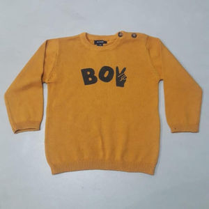 Vêtements de surplus : Pulls d'hiver décontractés en coton à col rond et manches longues pour garçons, avec étiquettes de marque authentiques, lot de stock du Bangladesh - Product Image 1