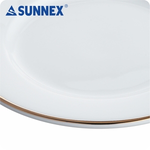 6นิ้วขอบสีขาวแผ่นพอร์ซเลน - Product Image 2