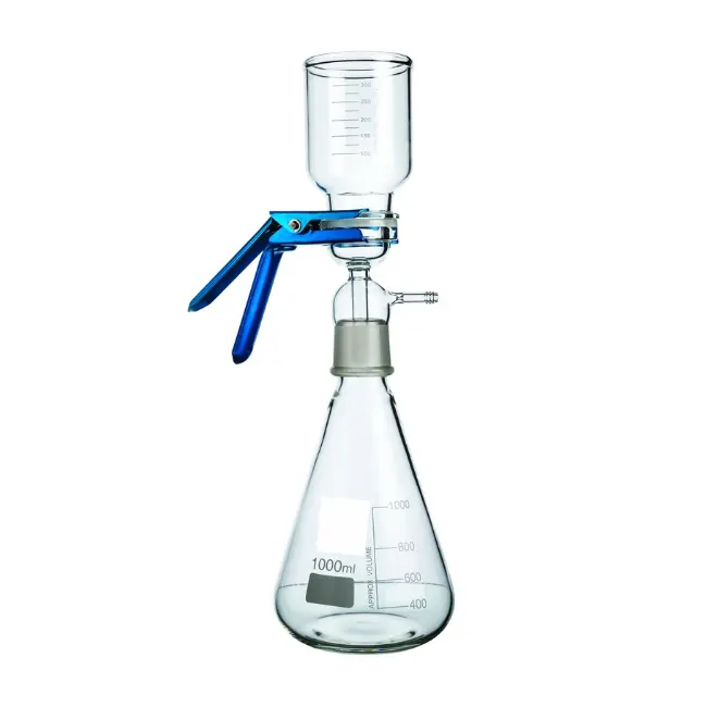 Filtro de vidro borosilicate alta puro, conjunto de filtro de vidro 47mm de filtro em diversa capacidade (500ml a 2000ml) para o laboratório